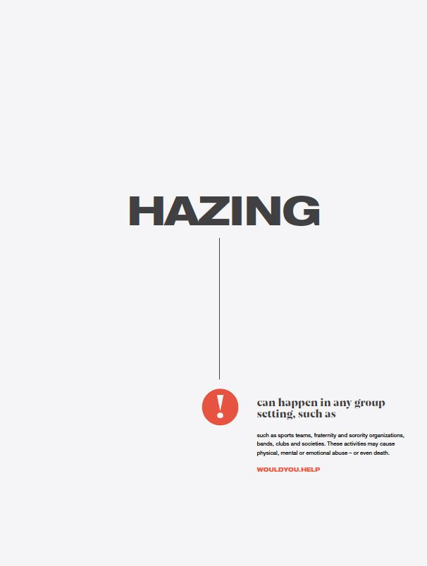 3rd poster in 3rd series headlined Hazing